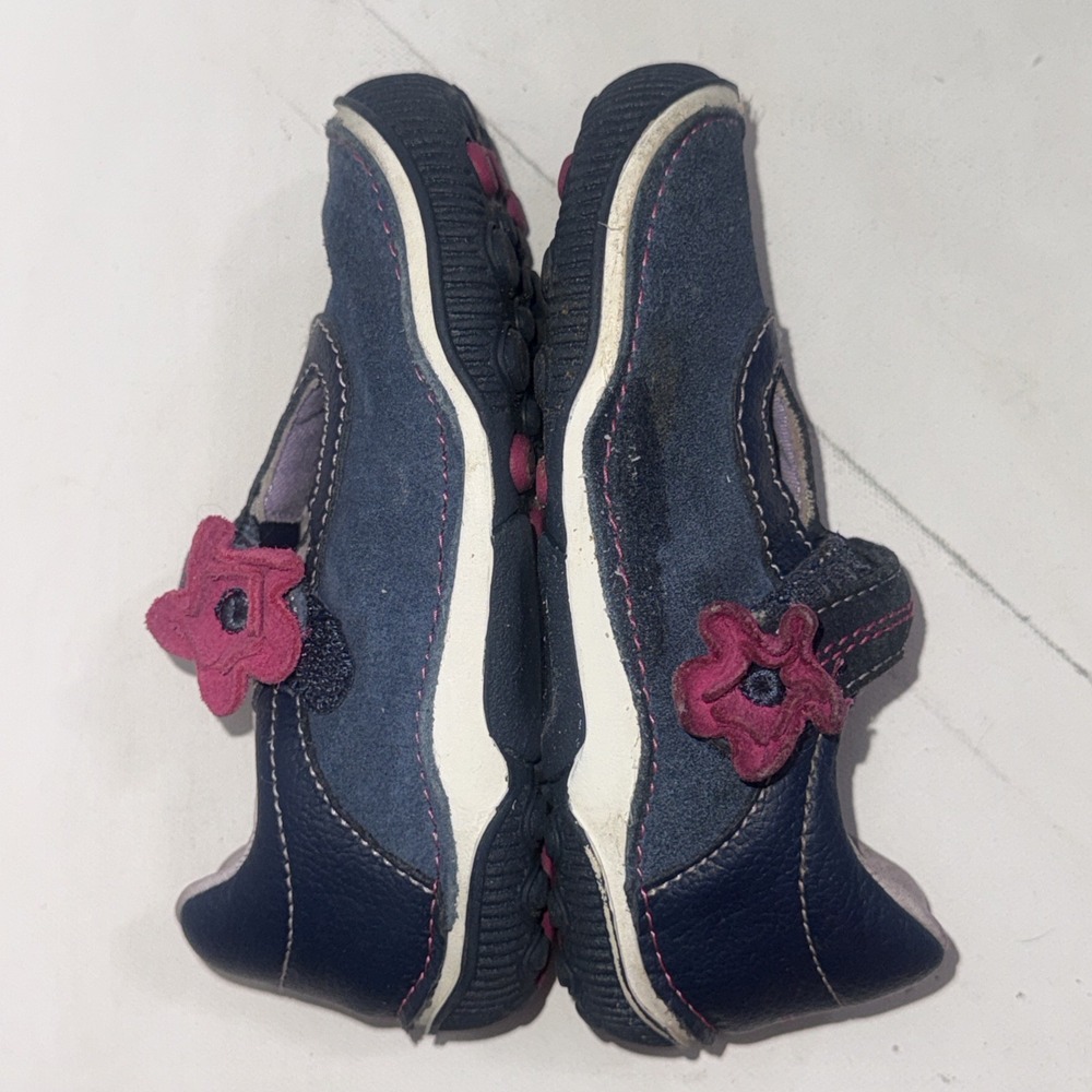Stride Rite SRT Teagan Navy Blue Leather Mary Jane Shoes Toddler Girls Size 8.5 - Picture 6 of 8